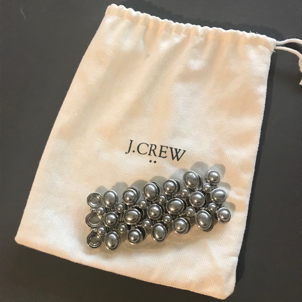 J. Crew Silver Pearl Cuff Bracelet